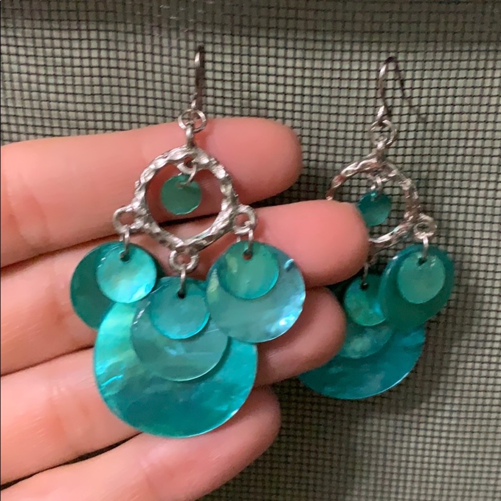 Beautiful shell chandelier earrings!